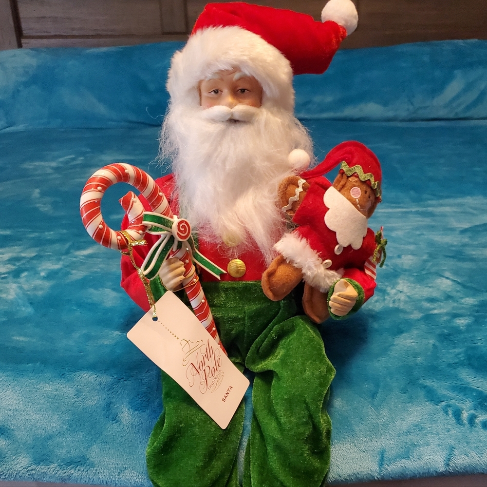 NWT Vintage North Pole Trading Company Sitting Santa‎
